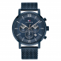 Preview: Tommy Hilfiger Herren Armbanduhr 1710397 Multifunktion dual-time Edelstahl blau