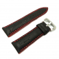 Preview: Ingersoll Ersatzband Lederband schwarz-rot Stegbreite 26mm, Bison Serie