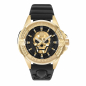 Preview: Philipp Plein Herren Armbanduhr PWAAA0521 The Skull Leder-Edelstahl Goldfarben