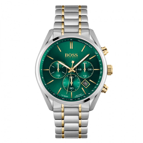 Hugo Boss 1513878 Chronograph Champion Edelstahl bicolor, grün