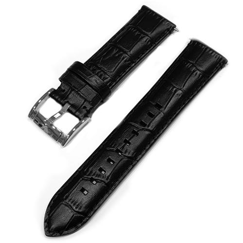 ARMANI 22mm Ersatzband, Wechselband Leder, schwarz, Uhrenband, Krokoprägung. AR1900