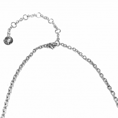 JOOP Damen Collier JPNL90494A420 925-Silber schwarz-silber 50cm Halskette