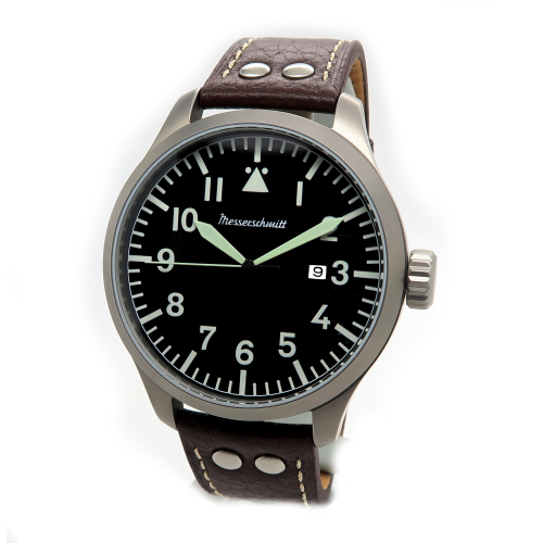 Messerschmitt Herren Armbanduhr ME-47XLB Fliegeruhr XL