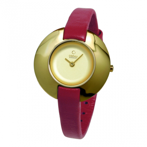 OBAKU DENMARK Damen Armbanduhr V135LGGRR, elegant, Zeitlos, goldfarben