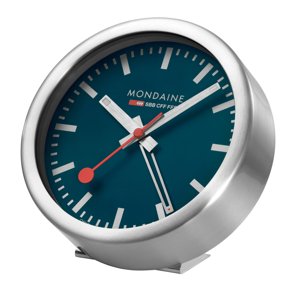 Mondaine Tischuhr Wanduhr Wecker A997.MCAL.46SBV blau