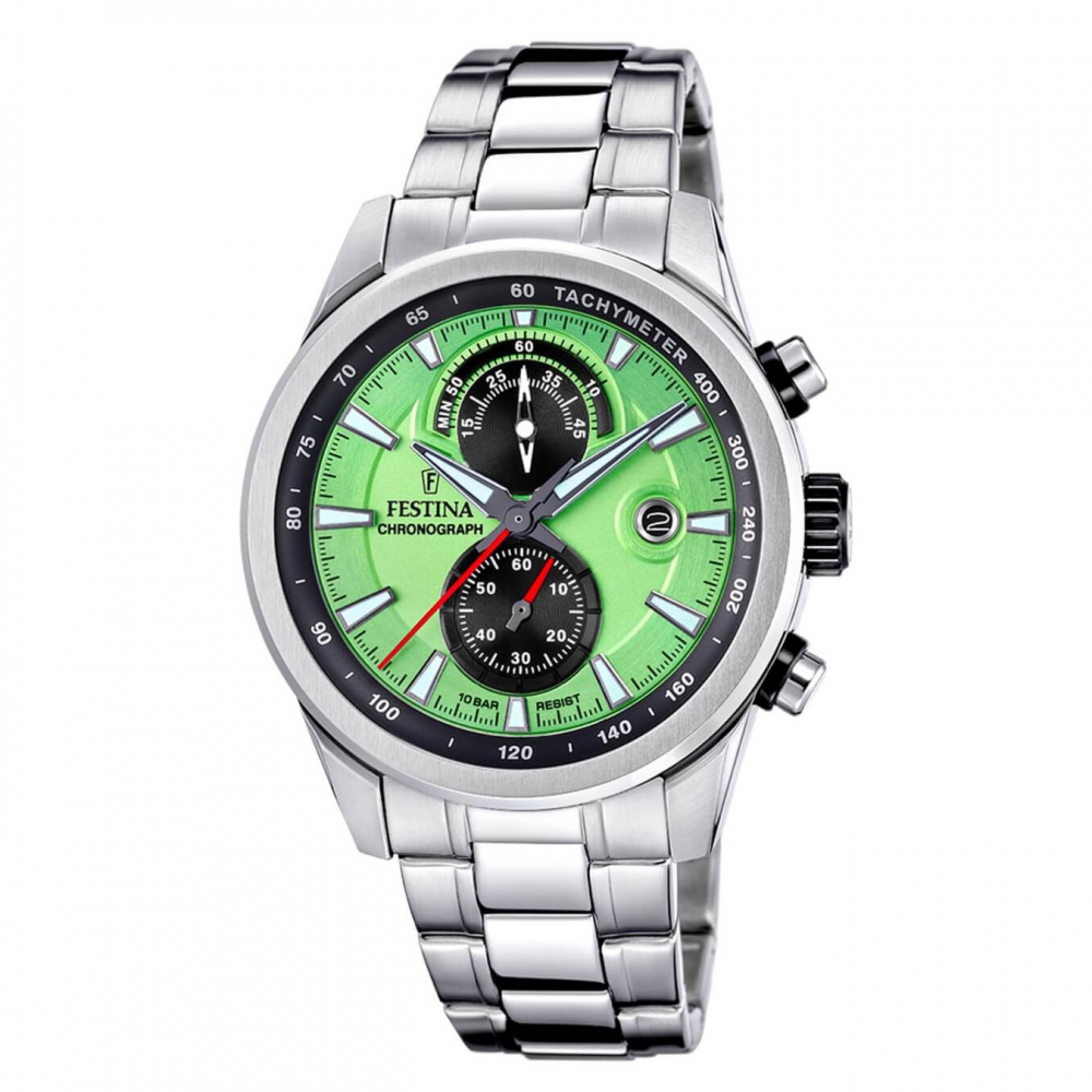 Festina F20694-3 Timeless Chrono Herren Armbanduhr Edelstahl