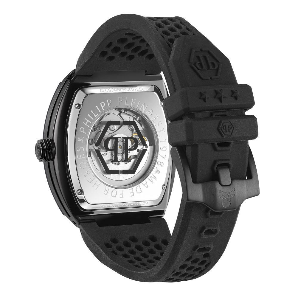 Philipp Plein Rainbow Herren Armbanduhr PWBAA0621 The Skeleton Automatik 44mm schwarz